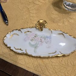 Porcelain Vintage Soap Dish Condiment 