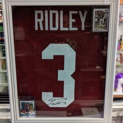 Signed Calvin Ridley Alabama Jersey With JSA COA In Shadowbox