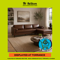 Noble House Vanlue Contemporary Faux Leather Sectional Sofa, Espresso