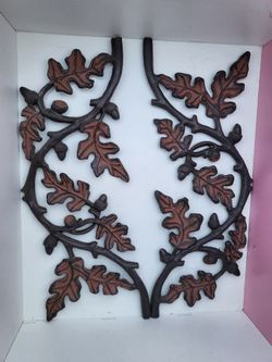 Vintage/Antique Cast Iron Salvage Architectural Decorative Acorns Oak Leaf 20.5"