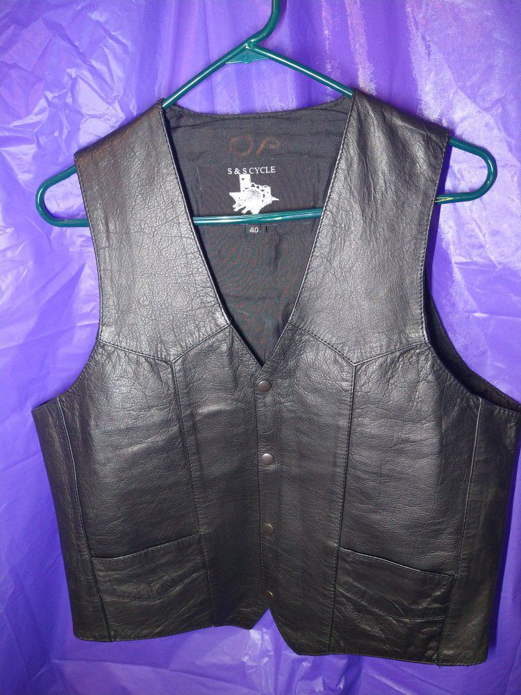 S & S Cycle Motorcycle Leather Vest