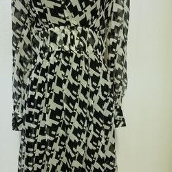 DVF Black And White Dress