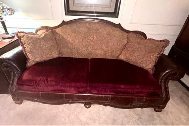 Victorian Style Sofa with Nailhead Trim