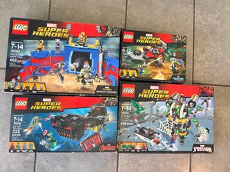 4 Retired LEGO Marvel Super Heroes Sets – NEW SEALED BUNDLE
