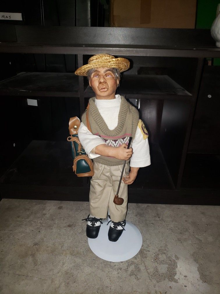 Handmade Golfer Statue