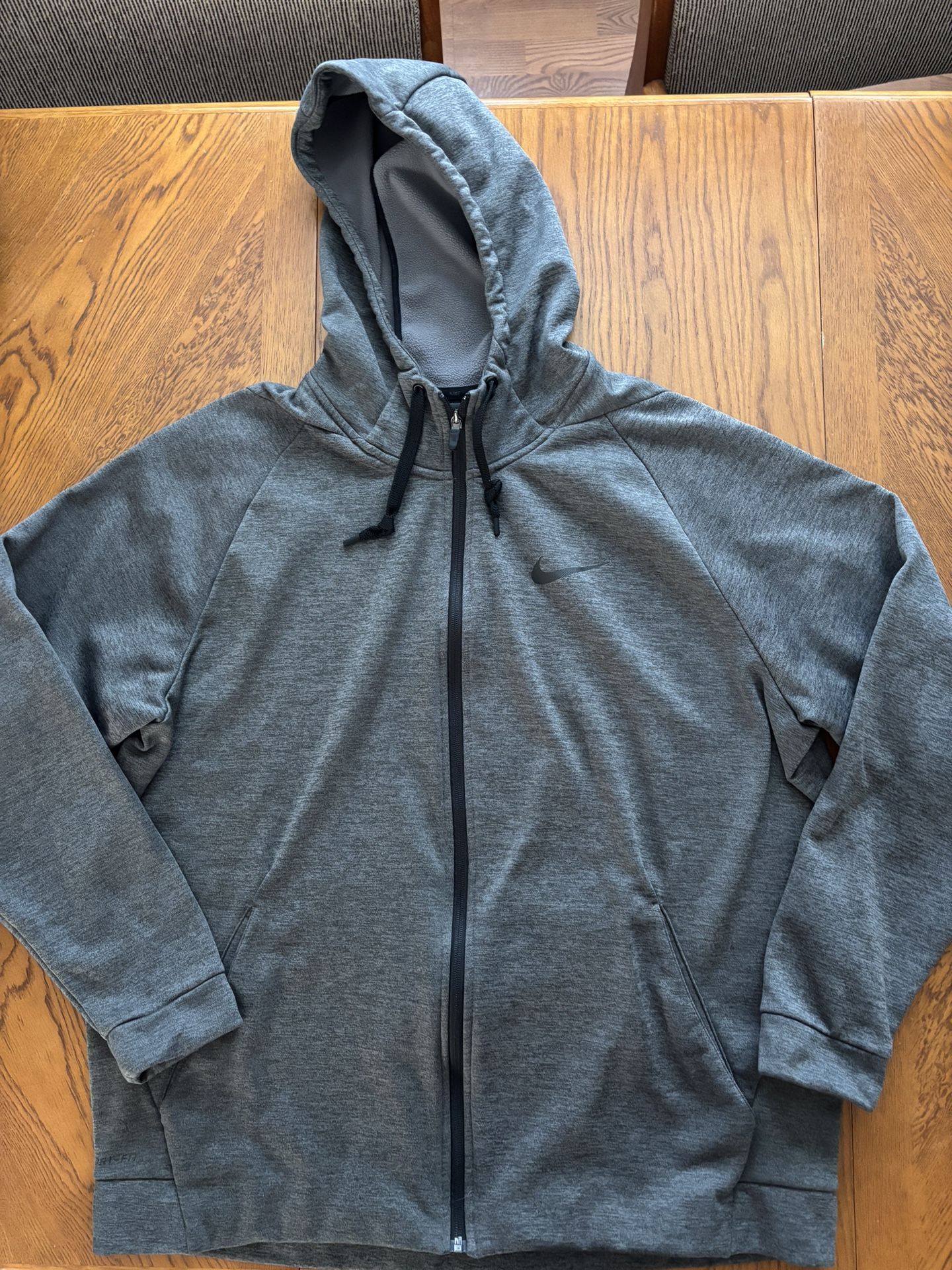 Men’s Nike Dri-Fit Zip Up Fleece Gray Size XXL