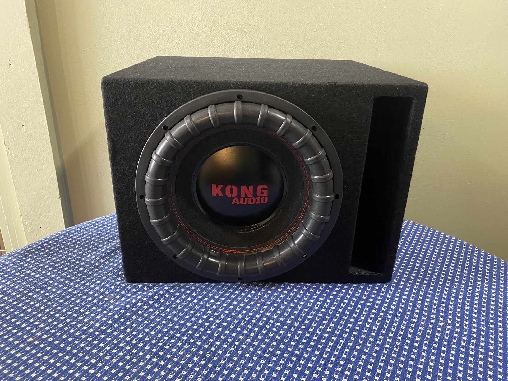 New 12” Kong Audio 2000w Max Power Subwoofer + New Ported Box