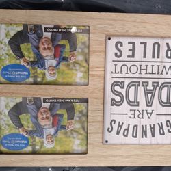 Father’s Day 14” x 10” Wood Photo Frame fits Two 4x6 Photos Grandpa Dad