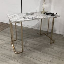 Faux Marble Desk W/ USB Outlet Brand New In Box