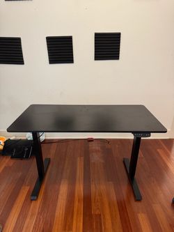 Black Electric Standing Desk with Memory Presets