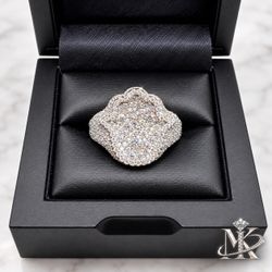 925 Sterling Silver 4.00CTW MOISSANITE Hamsa Men’s Ring Size 12