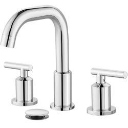 gotonovo 8 Inch Widespread Bathroom Sink Faucet 3 Hole 2 Handles Lavatory Basin with Pop Up Drain with Hot and Cold Mixer Valves Vintage Polished Chro