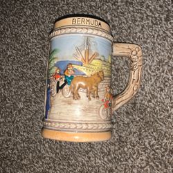 Bermuda Beer Stein Traveler Souvenir Porcelain Mug 