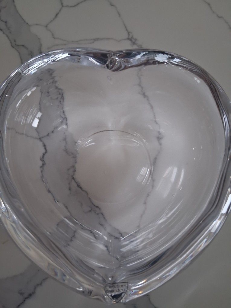 Orreford Crystal Heart Shape Candy Bowl 