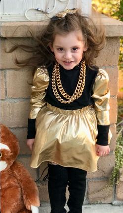 ✨CUTEST GILDED GOLD WARDROBE! Two ensembles, Youth Children’s sized 5T - S/M Small/Medium Instagram Boutique