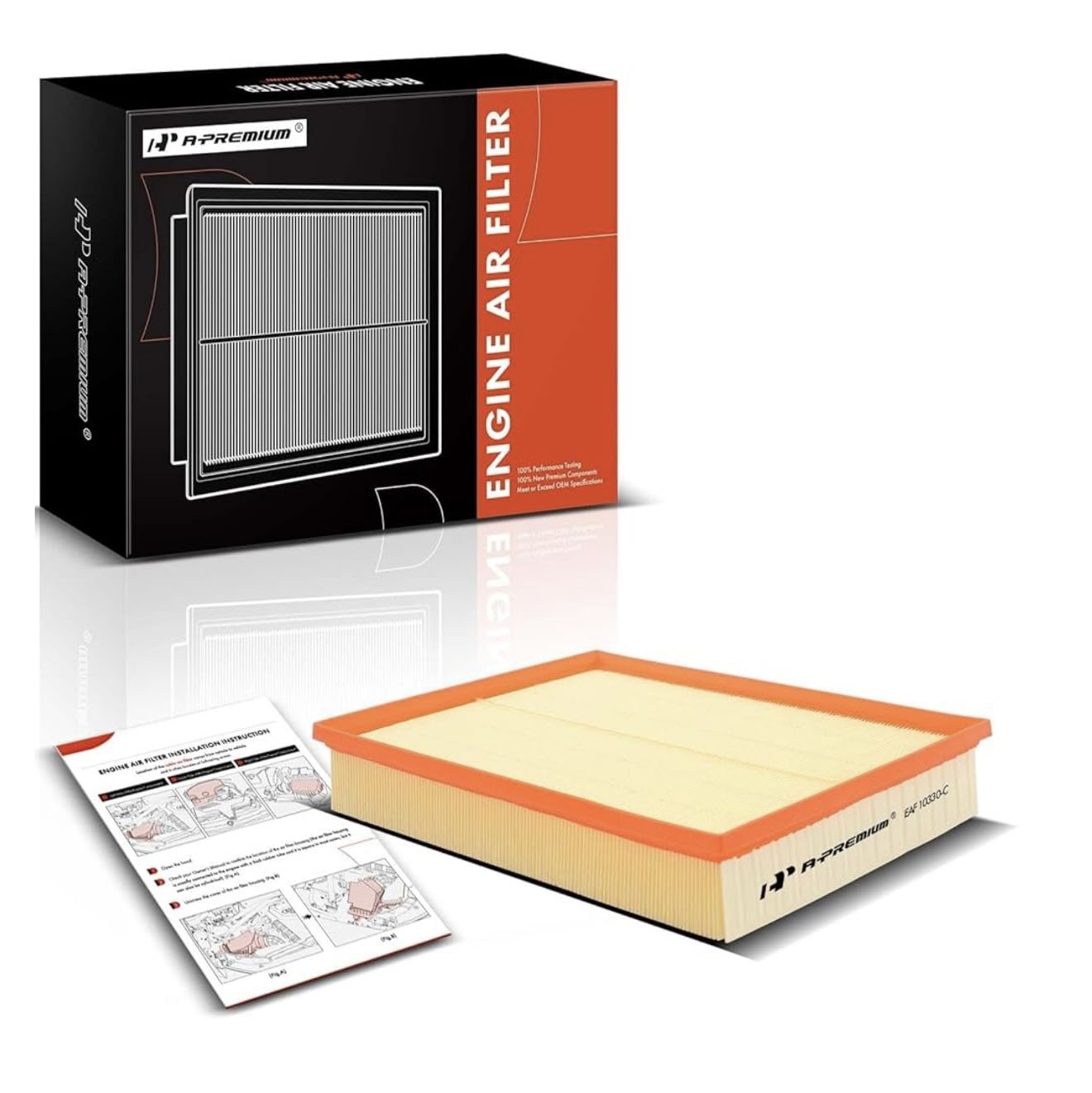 A-Premium Engine Air Filter Compatible with Dodge & Mercedes-Benz & Freightliner # 2E0129620B