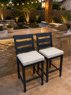 Aluminum Bar Stools (Very Dark Blue) *New Patio Furniture*