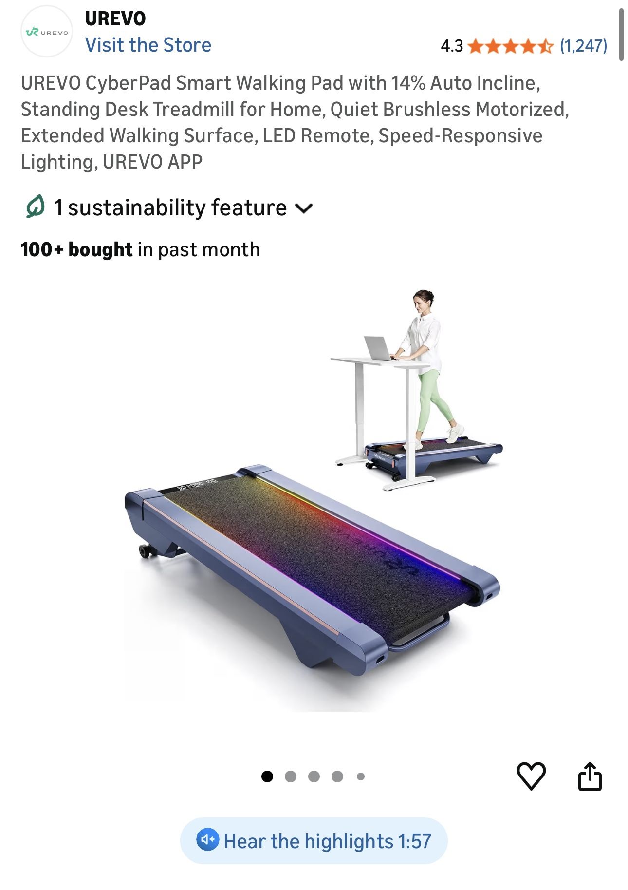 Walking Pad Treadmill New In Box 