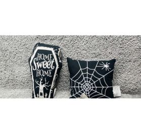 Halloween Home Sweet Home Hey Boo Spider Web Set Of 2 Decorative Pillows 