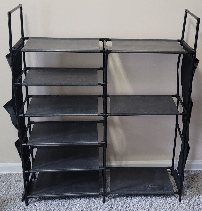 TECHVIDA Black 6 Tier Shoe Rack