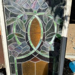 Vintage Antique Stained Glass Window 