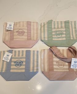 Trader Joe’s Stripped Mini Canvas Tote Bags