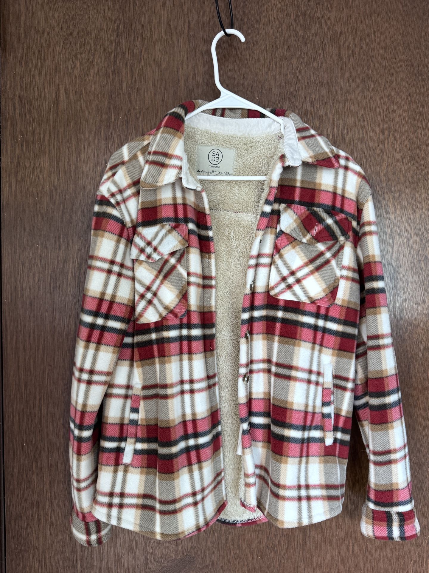 Costco Sherpa Flannel Fleece Jacket