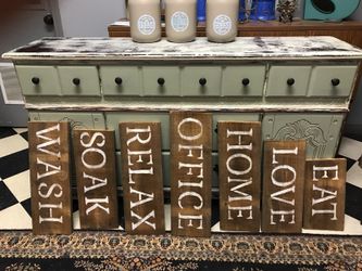 Rustic wooden signs