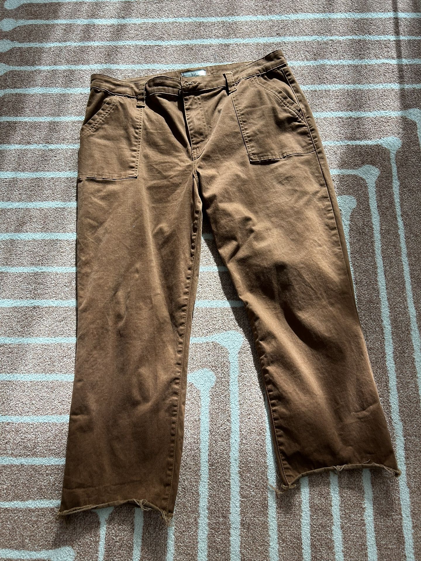 KUT from the Kloth Chris High Waist Ankle Slim Straight Leg Pants capri size 14