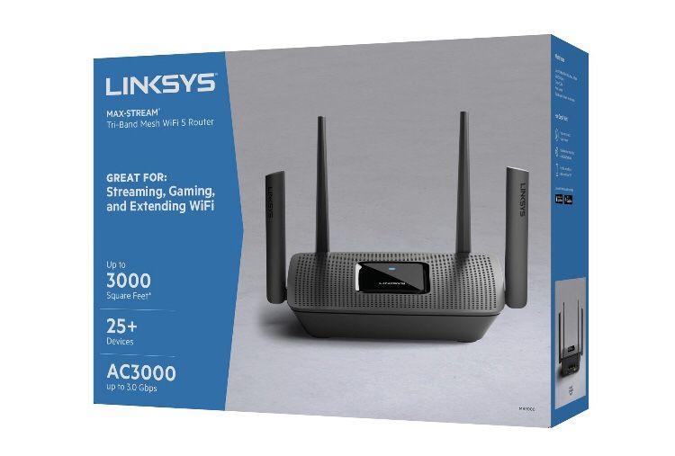 Router Linksys MR9000 Max Stream AC3000 Tri Band Mesh Wifi 5 router