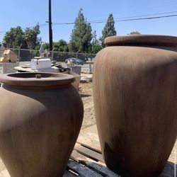 Medium And Large Cement Vase Fountains 