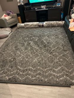 8’ x 10’ Gray Shag Area Rug
