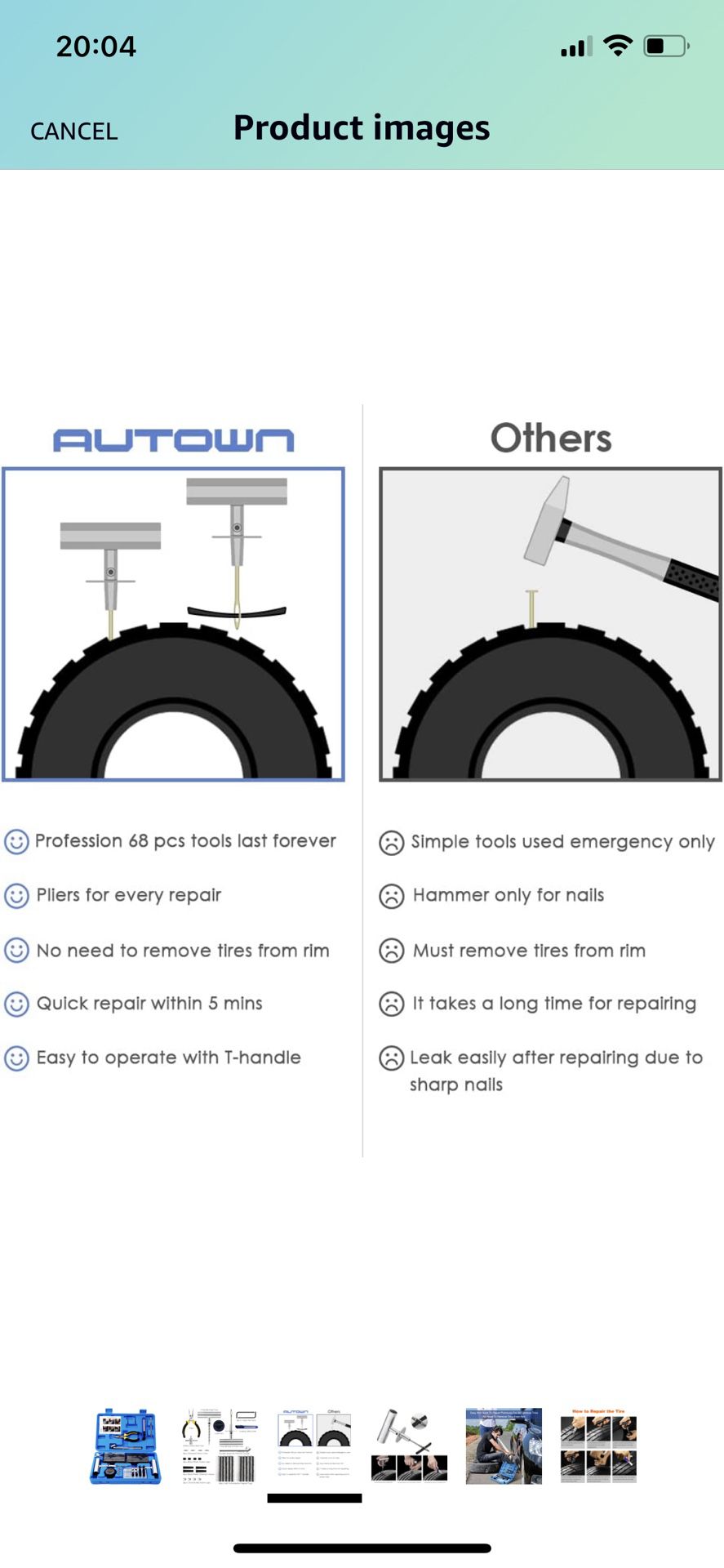  Tire Repair Tool Set 