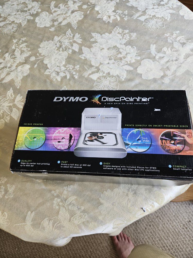 DYMO DiscPainter CD/DVD Disk Inkjet Label Printer 93448 With All Cables
