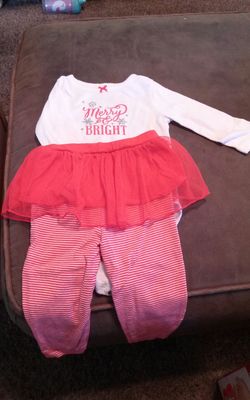 Baby Girl Christmas Outfit 9 Month