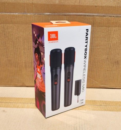 JBL Wireless PartyBox Mic Set 2 Microphones 1/4" Rechargeable Battery System 100ft Range 🚨 Payment Options Available 🚨 No Credit Needed 🚨 