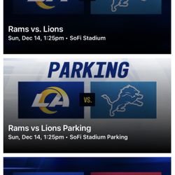 Ram vs Lions (2) VIP Club Tickets Section 116