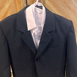 Van Hausen Boys Suit Jacket And White Button Shirt