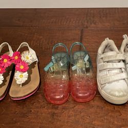 3 Pairs Of Girls Shoes Size 11