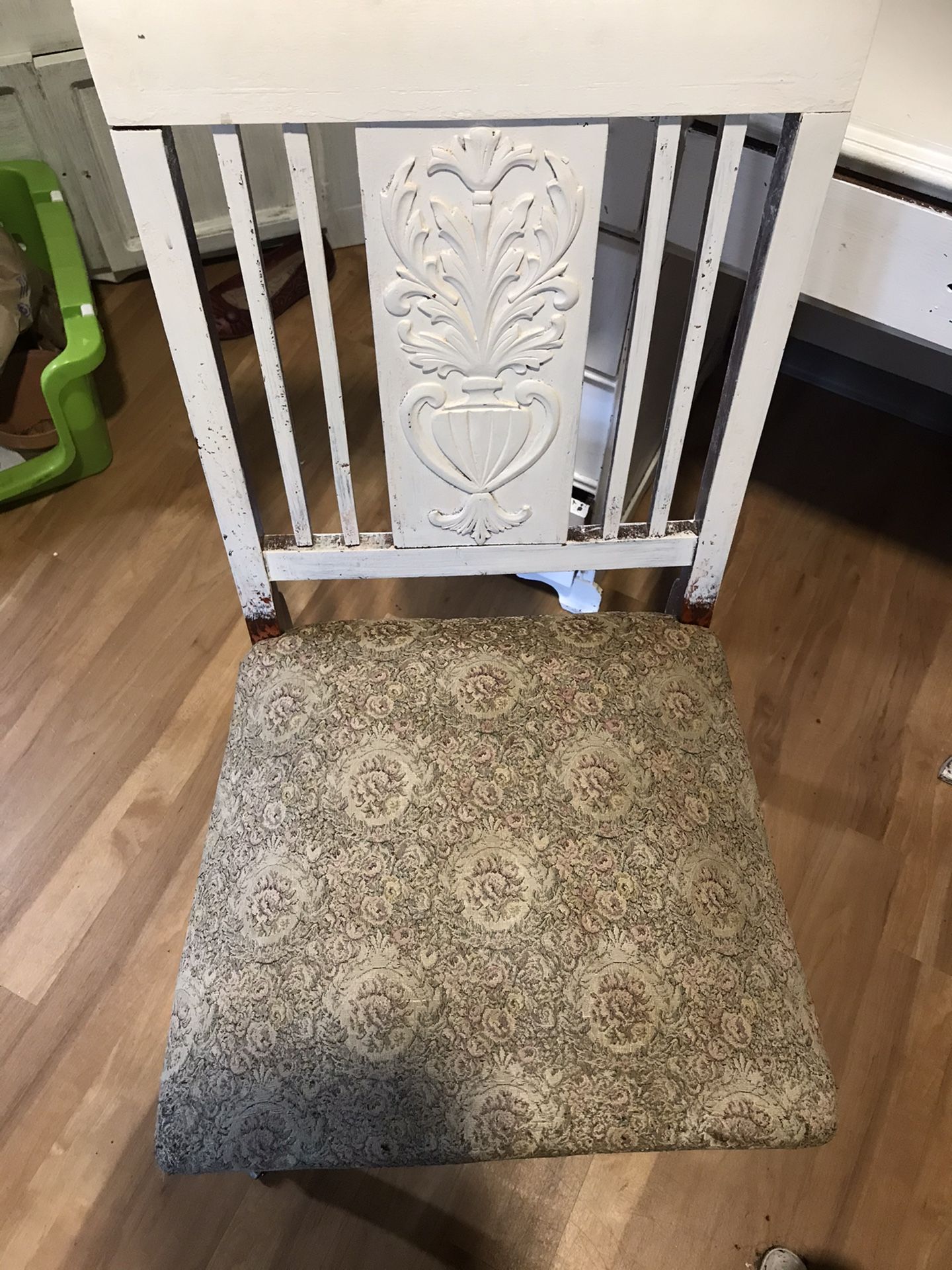 Half painted antique solid wood chair $25 OBO - YOU HAUL ONLY