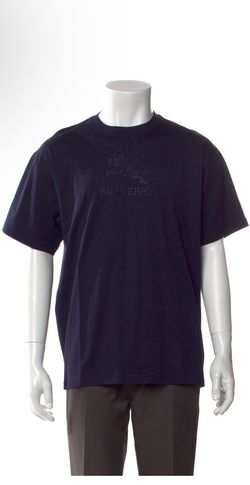 Brand new oversized Burberry EKD t shirt in navy blue