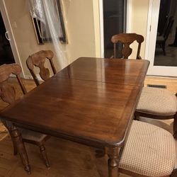 Wood Dining Table With 6 Chairs
