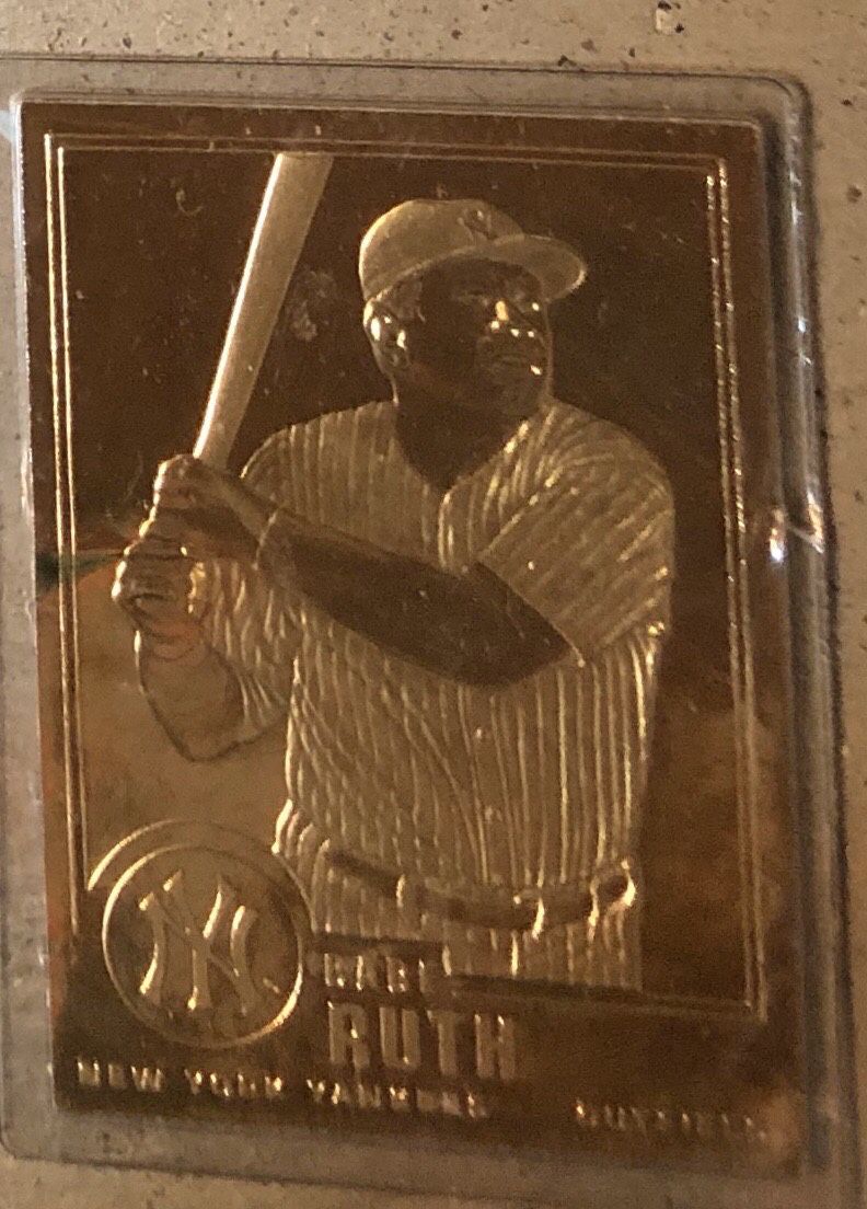 Gold Babe Ruth baseball card