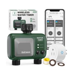 Smart WiFi Sprinkler Timer - Dual Zone with Rain Delay for Effortless Watering