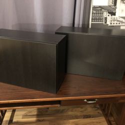 Black Ikea Entertainment Shelves 