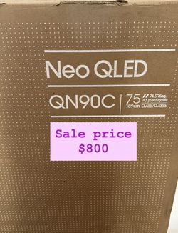 SAMSUNG 75-Inch Class Neo QLED 4K QN90C Series Quantum HDR+, Dolby Atmos, Object Tracking Sound+, Anti-Glare, Gaming Hub, Q-Symphony, Smart TV with Al