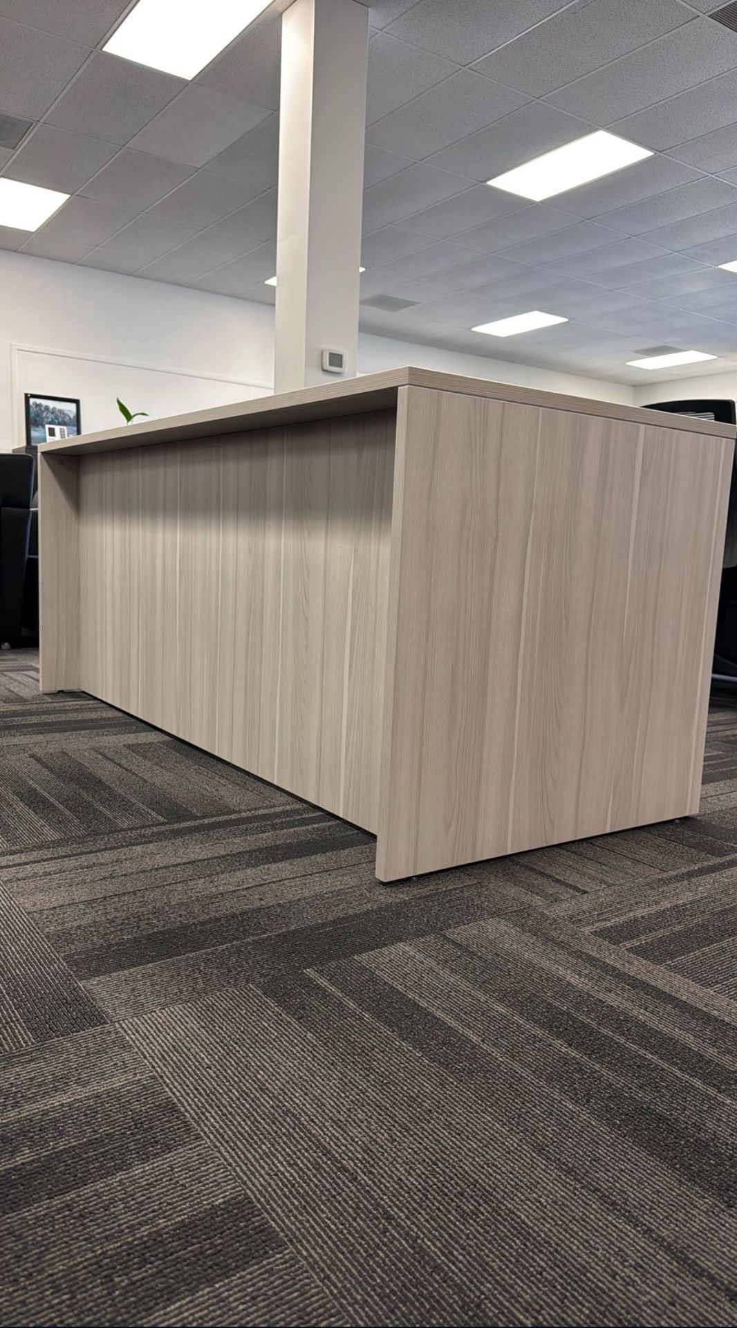 $100 Off! Large Office Desk With 3 Drawer File Cabinet