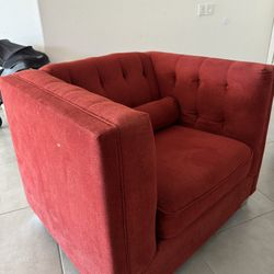 Red Single Couch 
