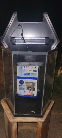 Octagon Fish Tank With Light And Filter