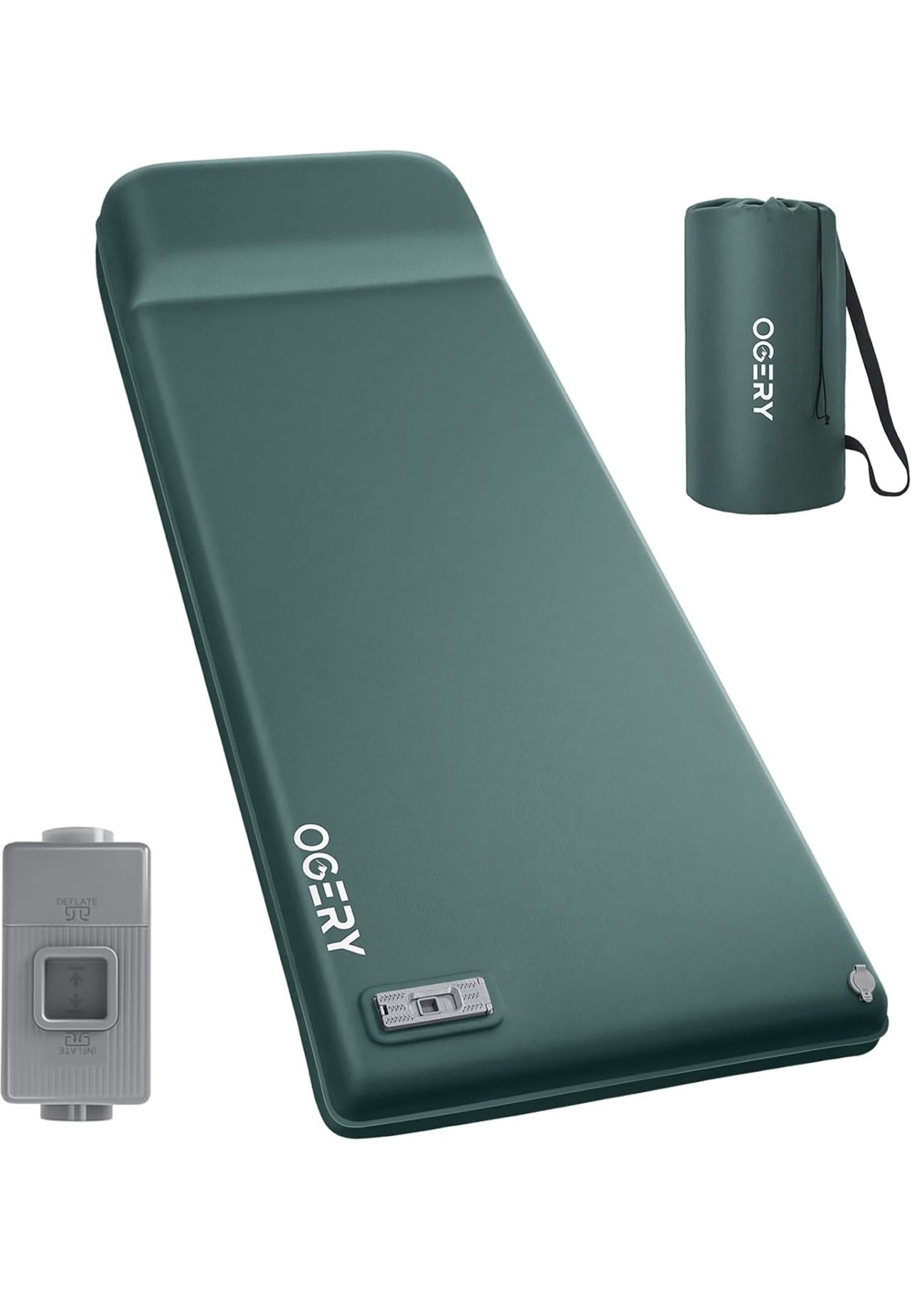 OGERY Self Inflating Sleeping Pad with Electric Pump, 3.15" Ultra-Thick Memory Foam Camping Pad, 